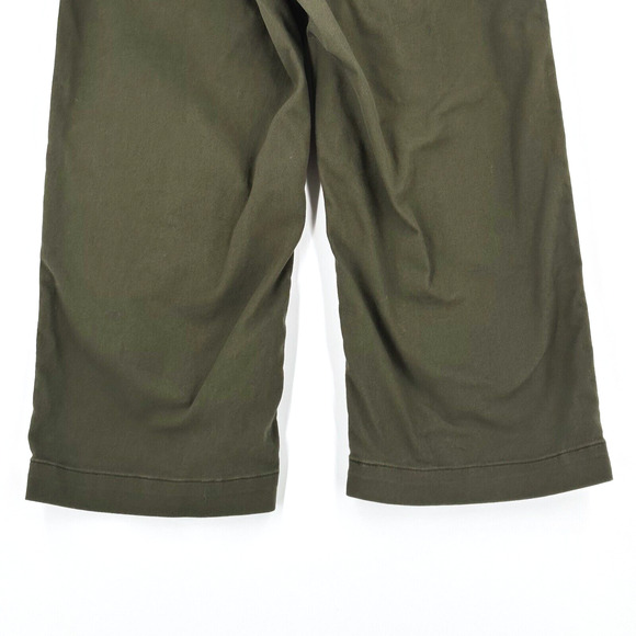 Levi's Womens Ribcage Wide Leg Crop Jeans Size 32 Stretch Retro Army Green - Picture 5 of 9